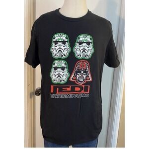 ADULT S BLACK/MULTICOLORED STAR‎ WARS JEDI EXTERMINATING T-SHIRT